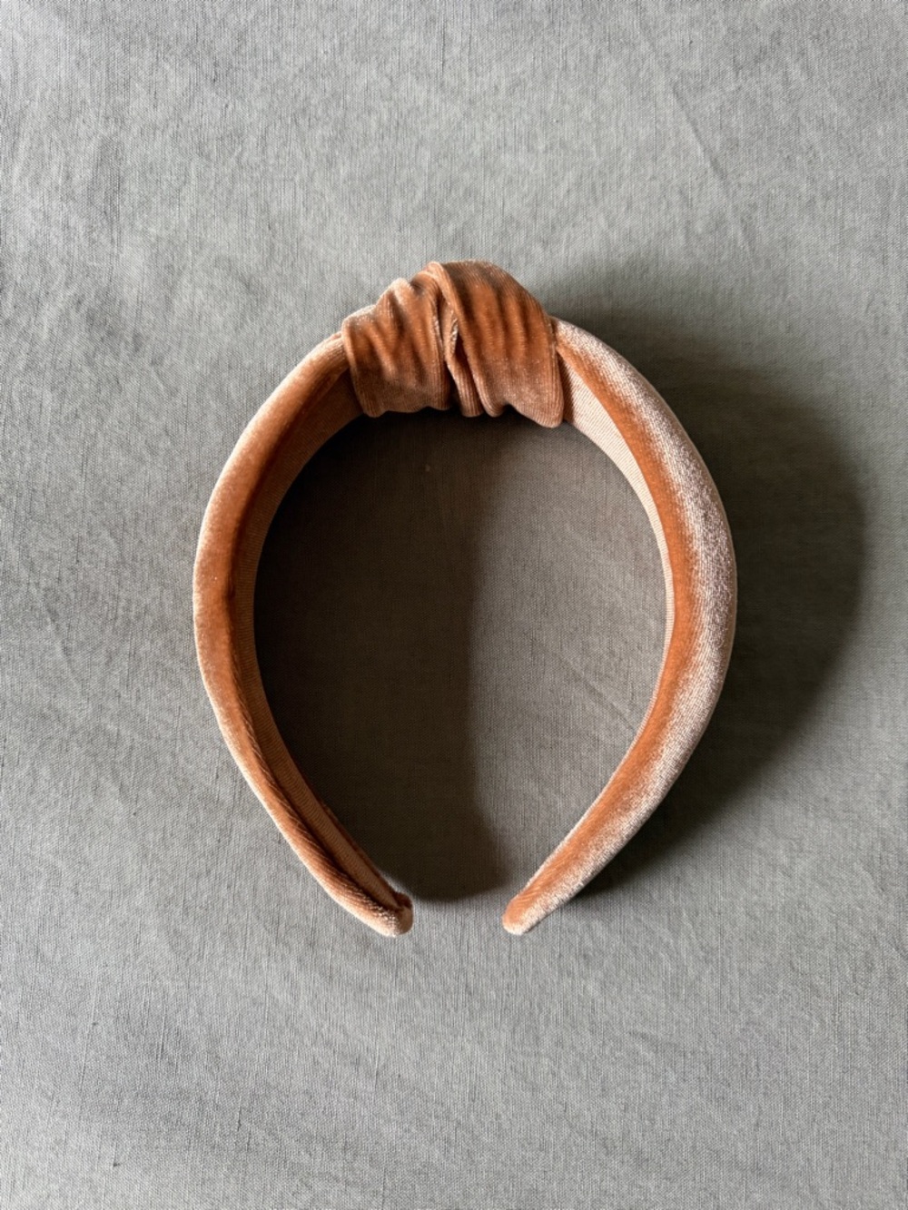 Etsy Top Knot Headband - Medium Orange Velvet